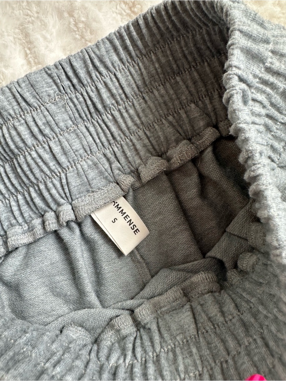 Commense Wide Leg Lounge Pants in Light Gray Size S - Picture 2 of 3